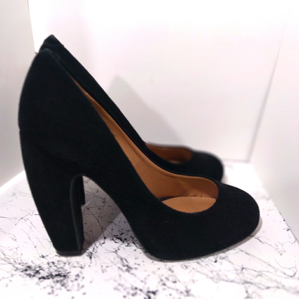 EUC Kimchi Blue Black Suede Heels